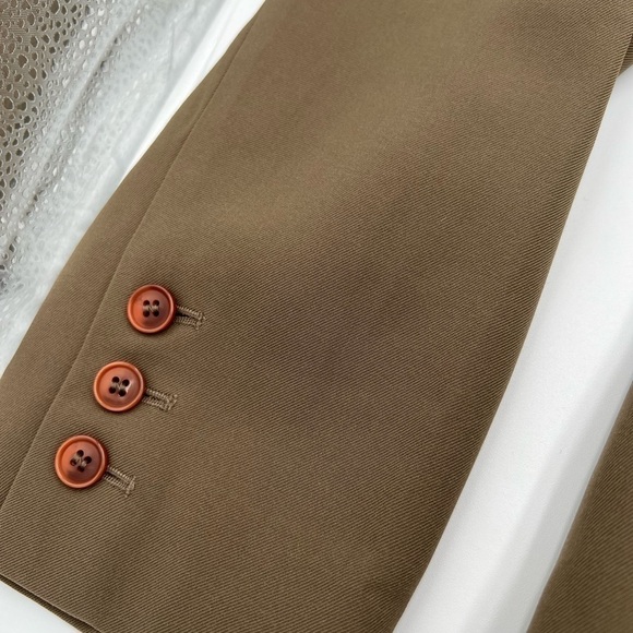 Anne Klein Suit Blazer Light Beige Women's Size 12P Three Button Career Wear Jac - Picture 11 of 13